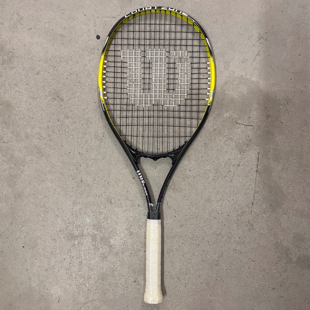 Wilson Court Zone Tennis Racquet Power Bridge Technology Yellow Black Grip 4 3/8 - Picture 4 of 14